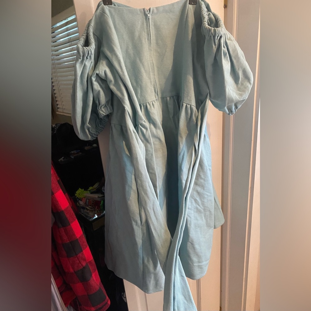 Fashion Brand Company Light Blue Off-Shoulder Mini Dress - Picture 7 of 16